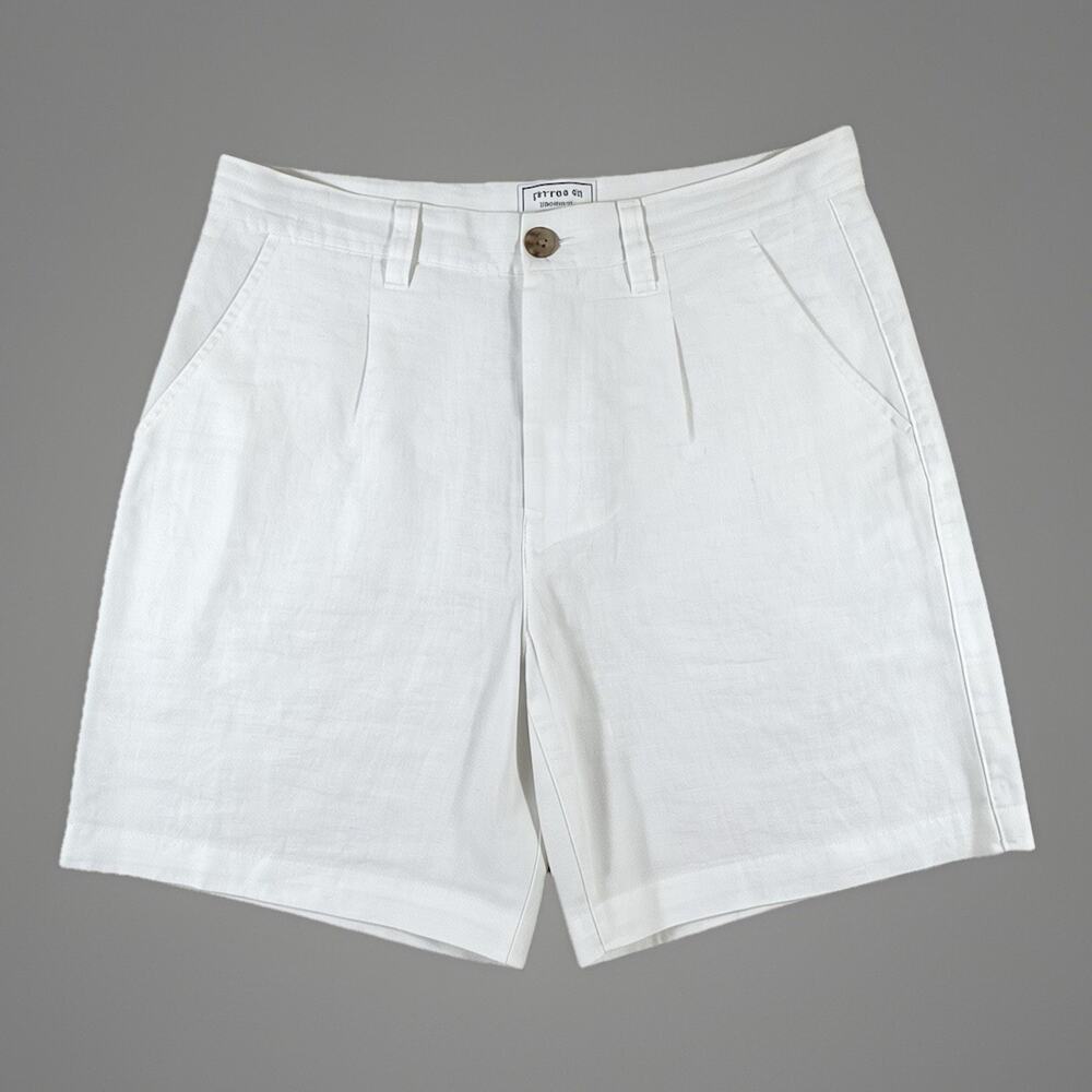 Cotton On 100% linen white mens shorts size 32